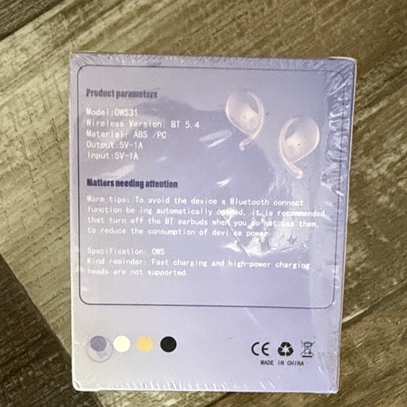 Crystal Open Wear Stereo Over-Ear Headphones - Purple - Picture 3 of 4